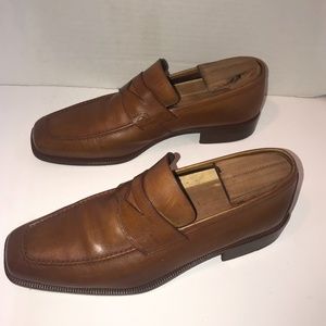 Mens Frattelli Rossetti Tan Calf Leather Pennies